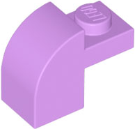 Slope, Curved 2 x 1 x 1 1/3 with Recessed Stud, 6091 Medium Lavender U
