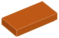 Tile 1 x 2, 3069 Dark Orange U
