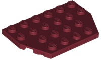 Wedge, Plate 4 x 6 Cut Corners, 32059 Dark Red U
