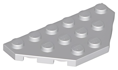 Деталь LEGO Wedge, Plate 3 x 6 Cut Corners 2419 (43127) Light Bluish Gray U