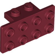 Bracket 1 x 2 - 2 x 4, 93274 Dark Red U