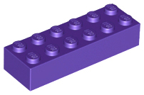 Brick 2 x 6, 2456 Dark Purple U