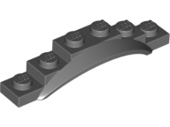 Vehicle, Mudguard 1 1/2 x 6 x 1 with Arch, 62361 Dark Bluish Gray U