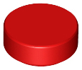 Tile, Round 1 x 1, 98138 Red N