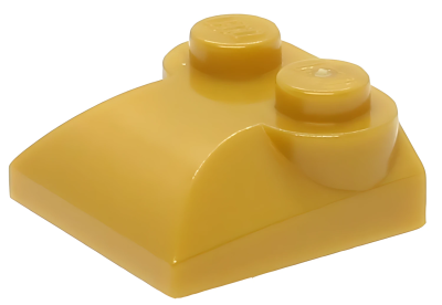 Деталь LEGO Lego Slope, Curved 2 x 2 x 2/3 with Two Studs and Curved Sides 47457 (78882) Pearl Gold  N
