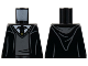 Torso Robe with Hood, Dark Bluish Gray Sweater, White Shirt and Hogwarts Crest Tie Pattern, 973pb4420  