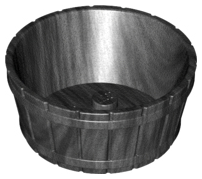 Container, Barrel Half Large with Axle Hole, 64951