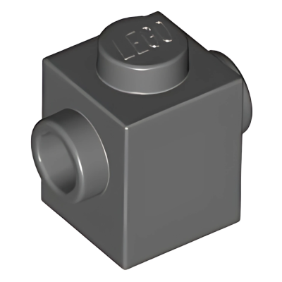 Деталь LEGO Brick, Modified 1 x 1 with Studs on 2 Sides, Opposite 47905 Dark Bluish Gray U