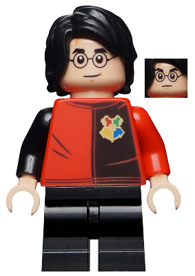 Минифигурка Lego Harry Potter Harry Potter - Tournament Uniform Paneled Shirt, Detailed, Medium Legs hp195