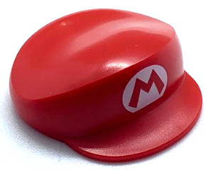 Large Figure Headgear, Super Mario Cap with Capital Letter M in White Oval Pattern (Regular Mario), 67017pb01 Red N