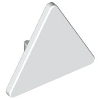 Road Sign 2 x 2 Triangle with Clip, 892 White N