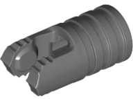 Hinge Cylinder 1 x 2 Locking with 2 Fingers, 7 Teeth and Axle Hole on Ends without Slots 57360 Dark Bluish Gray N