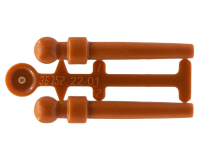 Minifigure, Utensil Wand, 2 on Sprue, 36752 Dark Orange N