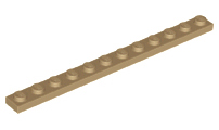 Plate 1 x 12, 60479 Dark Tan U