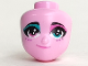 Mini Doll, Head Friends with Black Eyebrows, Dark Turquoise Left Eye, Dark Pink Right Eye, Eye Shadow, Dots, and Lopsided Grin Pattern, 47798