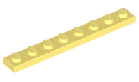 Plate 1 x 8, 3460 Bright Light Yellow U