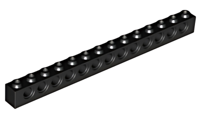 Деталь LEGO Technic, Brick 1 x 14 with Holes 32018 Black U