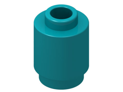 Brick, Round 1 x 1, 3062 Dark Turquoise N