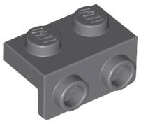 Деталь Lego Скоба Bracket 1 x 2 - 1 x 2 99781 Dark Bluish Gray N