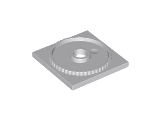 Turntable 4 x 4 Square Base, Locking, 61485 Light Bluish Gray N