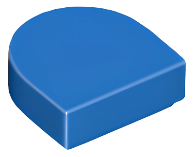 Деталь LEGO Lego Tile, Round 1 x 1 Half Circle Extended 24246 (6268862) Blue U