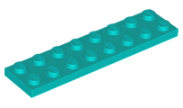 Plate 2 x 8, 3034 Dark Turquoise N