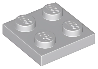 Деталь LEGO Plate 2 x 2 3022 (94148) Light Bluish Gray U