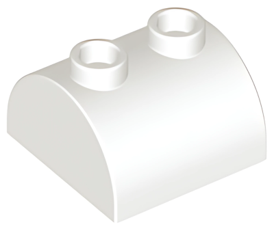 Деталь LEGO Lego Slope, Curved 2 x 2 x 1 Double with 2 Studs 30165 White U