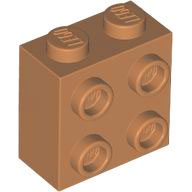 Brick, Modified 1 x 2 x 1 2/3 with Studs on Side 22885 Medium Nougat N