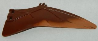 Dinosaur Wing Pteranodon - Right with Marbled Medium Nougat Edge Pattern, 98089pb01 Reddish Brown U