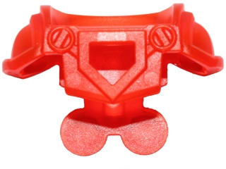 Minifigure Armor Breastplate with Shoulder Pads Large, Pentagonal Cutout and 4 Studs on Back, 22402 Trans-Neon Orange U