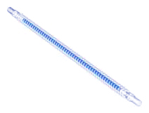 Hose, Flexible Ribbed with 8mm Ends 19L / 15.2cm with Molded Blue Center Pattern, 57539pb03 Trans-clear U