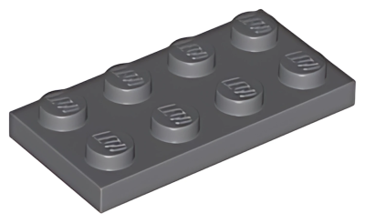 Деталь LEGO Plate 2 x 4 3020  Dark Bluish Gray U