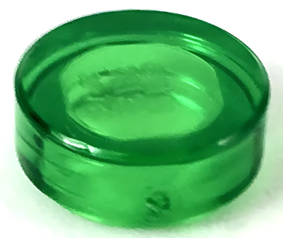 Деталь LEGO Tile, Round 1 x 1 98138 Trans-Green U