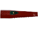 Wedge 16 x 4 Triple Curved with Reinforcements with Dark Green Panel with 3 Screws, Exhaust Pipe and Crack Pattern (Sticker) - Set 70735, 45301pb038  