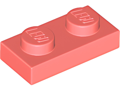 Деталь LEGO Plate 1 x 2 3023 Coral U
