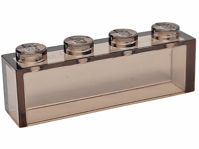 Brick 1 x 4 without Bottom Tubes, 3066 Trans-Brown U