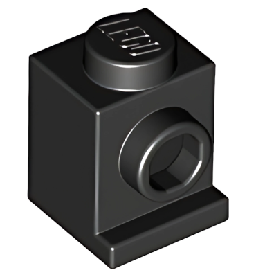 Деталь LEGO Brick, Modified 1 x 1 with Headlight 4070 (30069, 35388) Black U