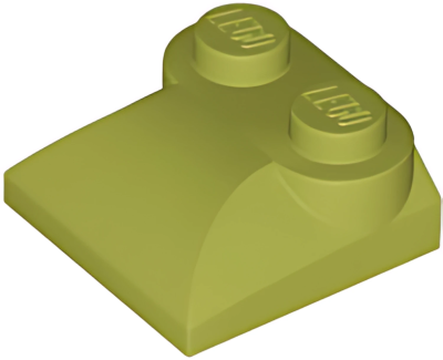 Деталь LEGO Lego Slope, Curved 2 x 2 x 2/3 with Two Studs and Curved Sides 47457 (78882) Olive Green U