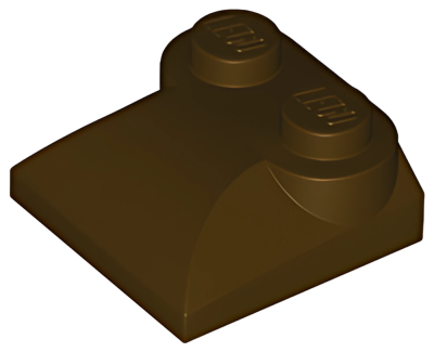 Деталь LEGO Lego Slope, Curved 2 x 2 x 2/3 with Two Studs and Curved Sides 47457 (78882) Dark Brown U