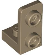 Bracket 1 x 1 - 1 x 2 Inverted, 73825 Dark Tan N