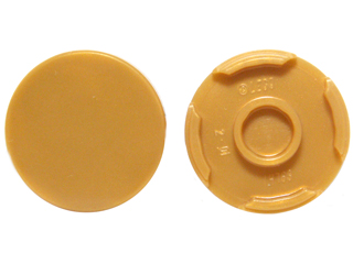 Tile, Round 2 x 2 with Bottom Stud Holder, 14769 Pearl Gold U