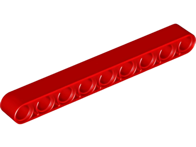 Деталь LEGO Technic, Liftarm Thick 1 x 9 40490 Red U