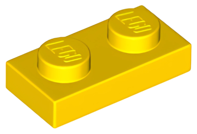 Деталь LEGO Plate 1 x 2 3023 Yellow N