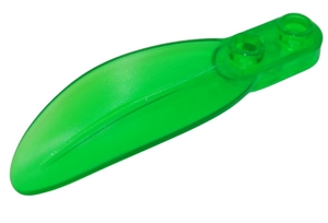 Plant Plate, Round 1 x 2 with Rounded Leaf, 3565 Trans-Green N
