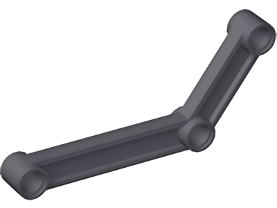 Деталь LEGO Technic, Link 1 x 9 Bent (6 - 4) 64451 (28978) Dark Bluish Gray U