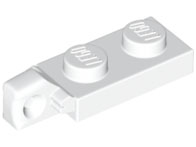 Hinge Plate 1 x 2 Locking with 1 Finger on End without Bottom Groove, 44301b White N