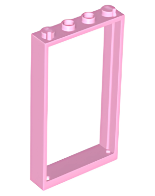 Деталь LEGO Рамка двери Lego Door, Frame 1 x 4 x 6 with 2 Holes on Top and Bottom 60596 (40289, 66190) Bright Pink U