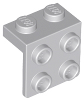 Деталь Lego Скоба Bracket 1 x 2 - 2 x 2 44728 (21712, 86644, 92411) Light Bluish Gray N