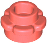 Plate, Round 1 x 1 with Flower Edge (5 Petals), 24866 Coral U